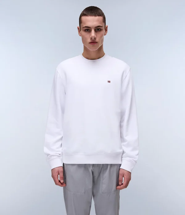 Felpa girocollo Bianco Logo piccolo - Napapijri