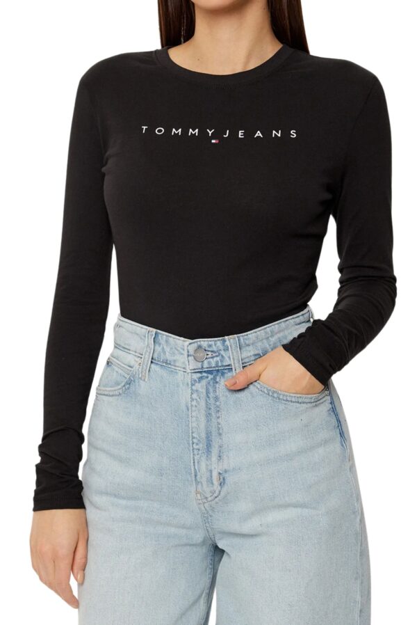 T shirt manica lunga nera - Tommy Hilfiger
