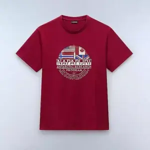 T shirt Bordeaux stampata - Napapijri