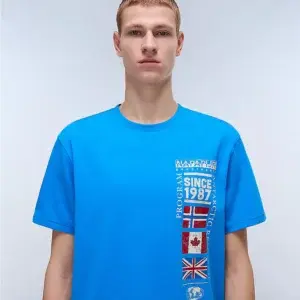 T shirt Azzurro stampa - Napapijri