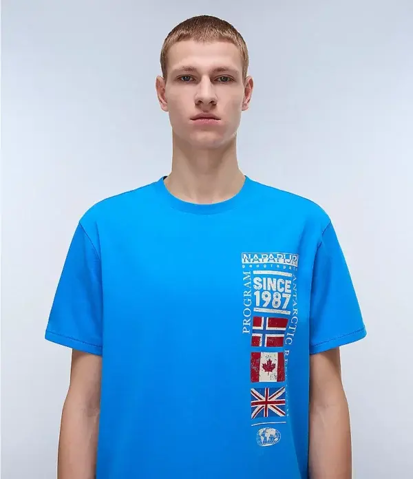 T shirt Azzurro stampa - Napapijri