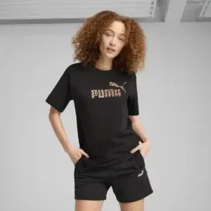 T Shirt Nera logo animalier - Puma