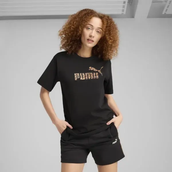 T Shirt Nera logo animalier - Puma