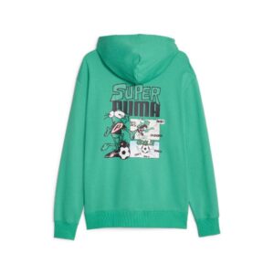 Felpa uomo verde stampa sulle spalle - Puma