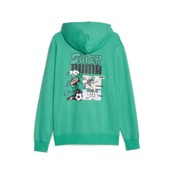 Felpa uomo verde stampa sulle spalle - Puma