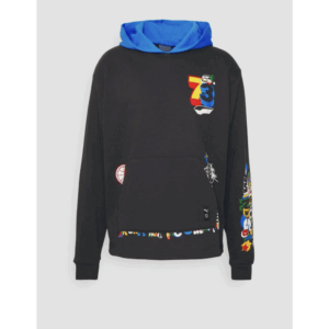 Felpa nera con cappuccio blu - Puma