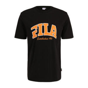T shirt Nera logo arancione - Fila