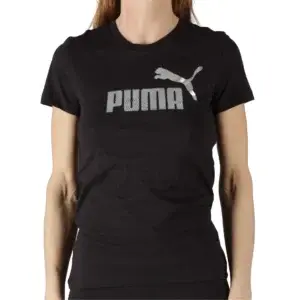 T shirt nera logo textured foil - Puma