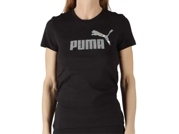 T shirt nera logo textured foil - Puma