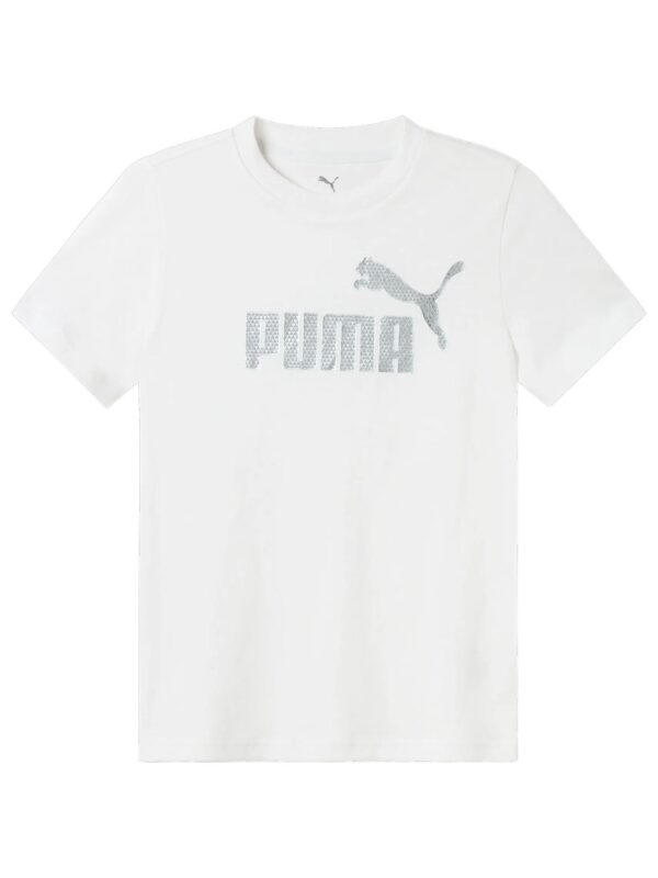 T shirt bianca logo textured foil - Puma
