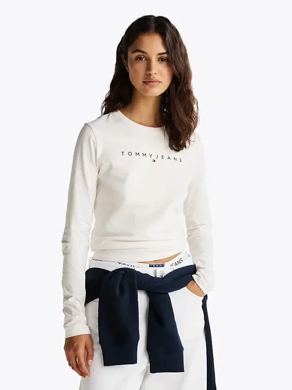 T shirt manica lunga panna - Tommy Hilfiger