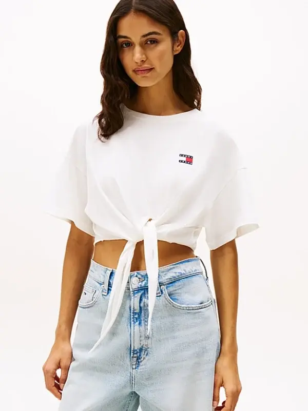 T shirt con nodo bianca - Tommy Hilfiger