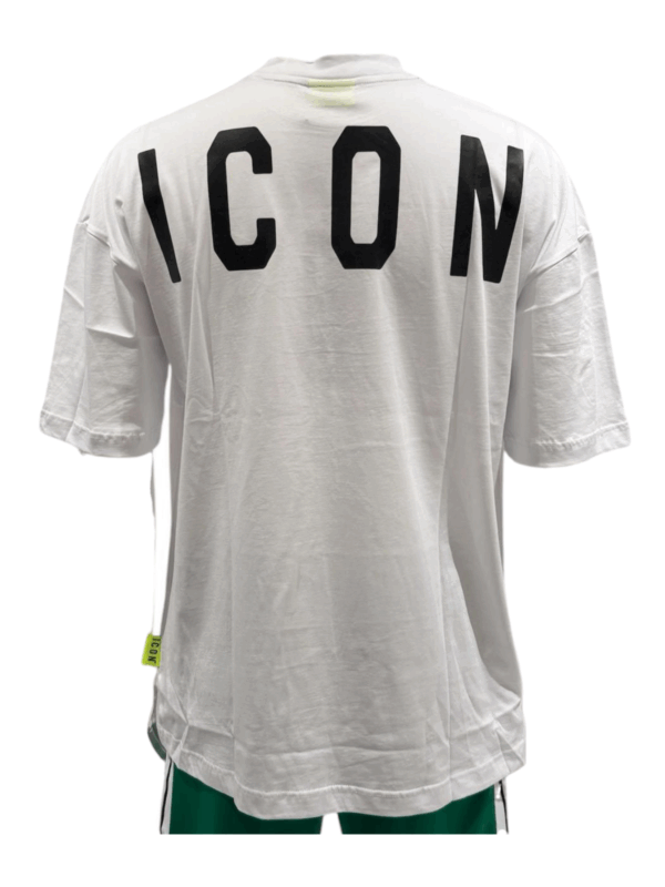 T shirt bianca girocollo logato - Icon - immagine 2