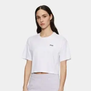 T shirt cropped ampia bianca - Fila
