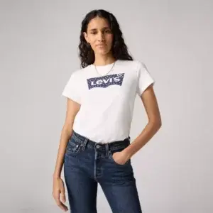 T shirt bianca logo pois blu - Levi’s