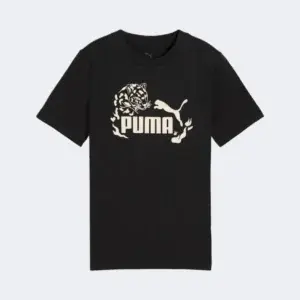T shirt nera con stampa - Puma