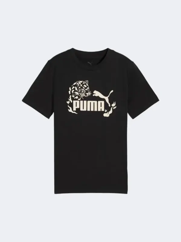 T shirt nera con stampa - Puma