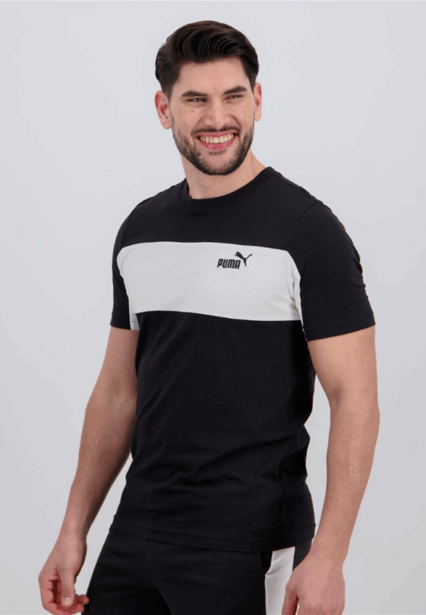 T shirt nera/bianca - Puma