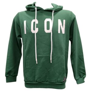 Felpa verde con cappuccio - Icon