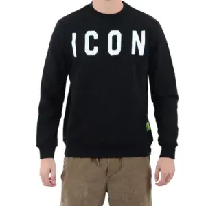 Felpa Girocollo nera - Icon