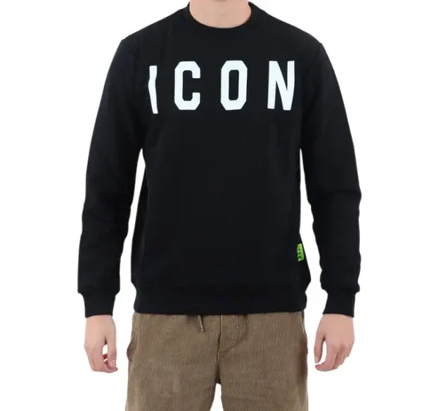 Felpa Girocollo nera - Icon