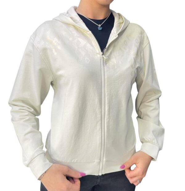 Felpa panna con zip - Armani