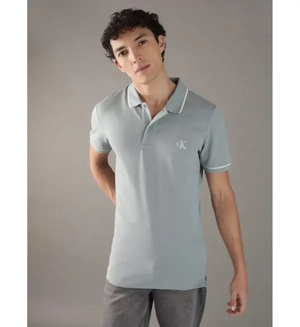 Polo grigio/celeste - Calvin Klein