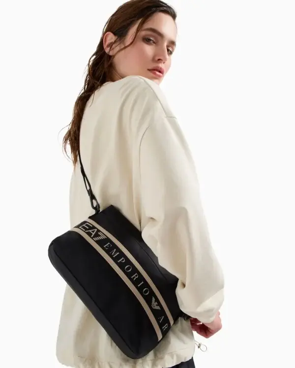 Armani Borsa Tracolla Nero Logo- Armani - immagine 2