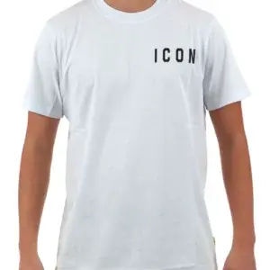 T shirt bianca logo piccolo - Icon