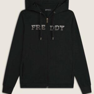 Felpa nera zip - Freddy