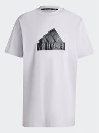 T shirt bianca stampa nera - Adidas