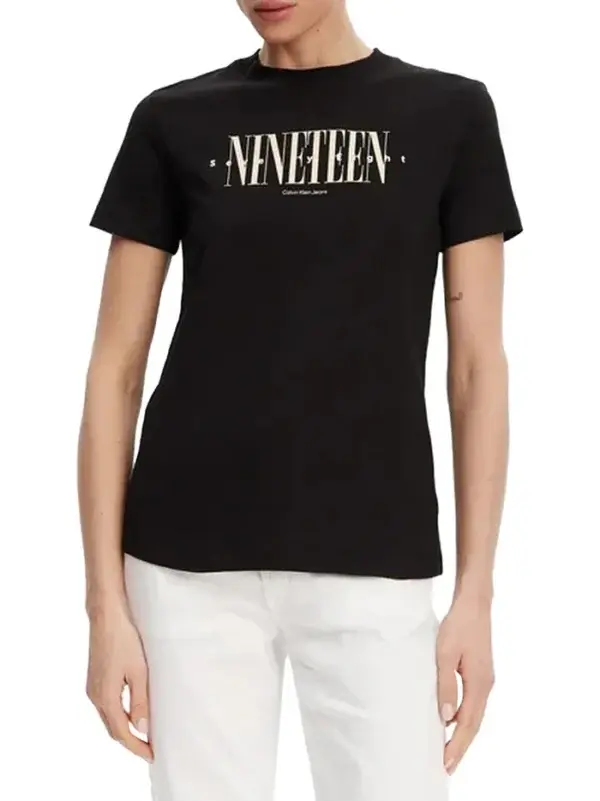 T shirt nera Nineteen - Calvin Klein