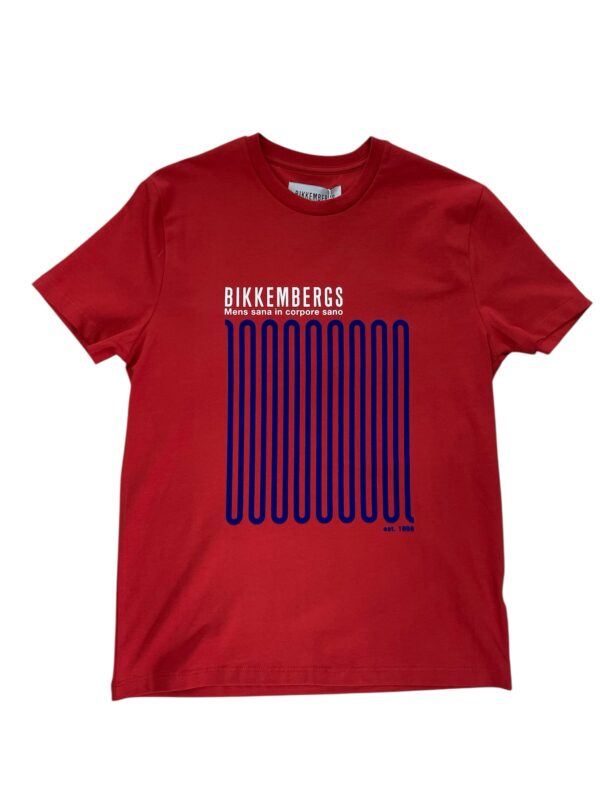 T shirt Rossa Stampata - Bikkembergs