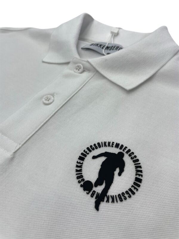 Polo Bianca logo nero - Bikkembergs