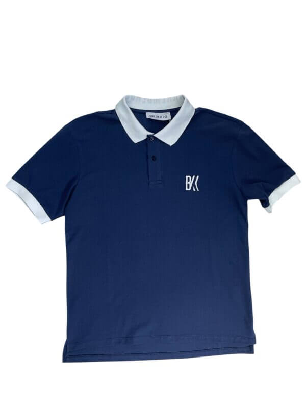 Polo Blu colletto bianco - Bikkembergs