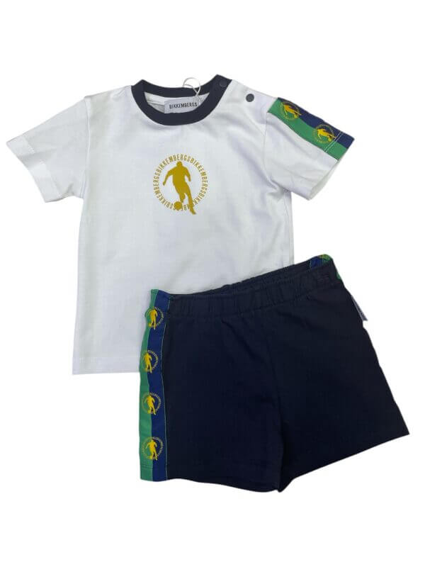 Completo bianco blu e verde - Bikkembergs