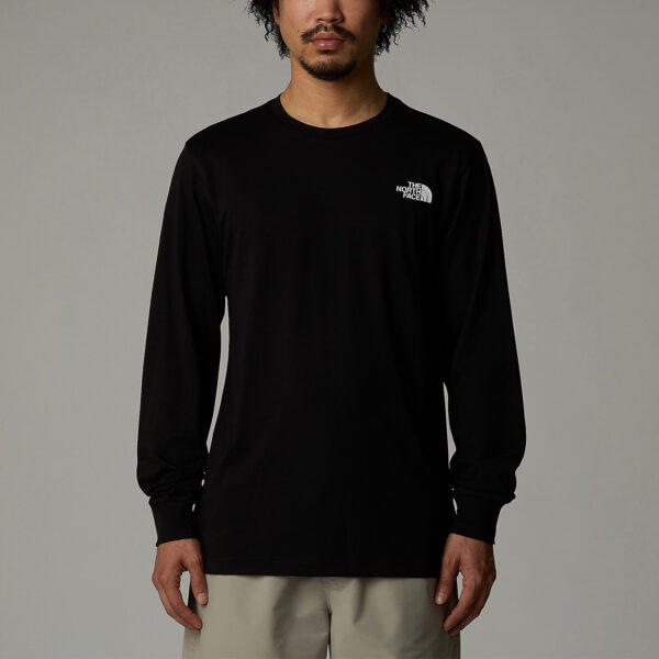T shirt manica lunga stampata sulle spalle nera - The North Face - immagine 2