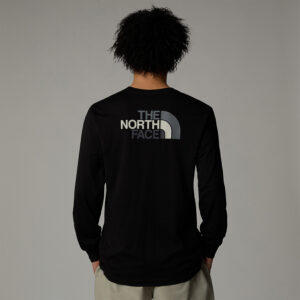 T shirt manica lunga stampata sulle spalle nera - The North Face
