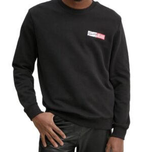 Felpa nera girocollo - Tommy Hilfiger