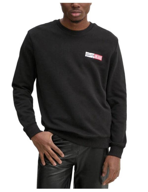 Felpa nera girocollo - Tommy Hilfiger