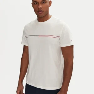 T shirt bianca logo centrale - Tommy Hilfiger