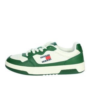 Tommy Hilfiger Cupsole Leather Verde - Tommy Jeans