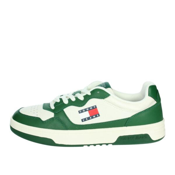 Tommy Hilfiger Cupsole Leather Verde - Tommy Jeans