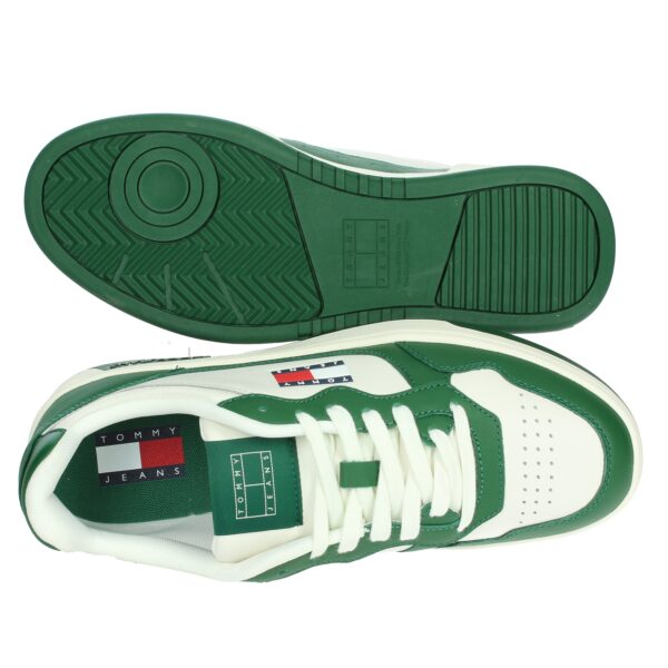 Tommy Hilfiger Cupsole Leather Verde - Tommy Jeans - immagine 2