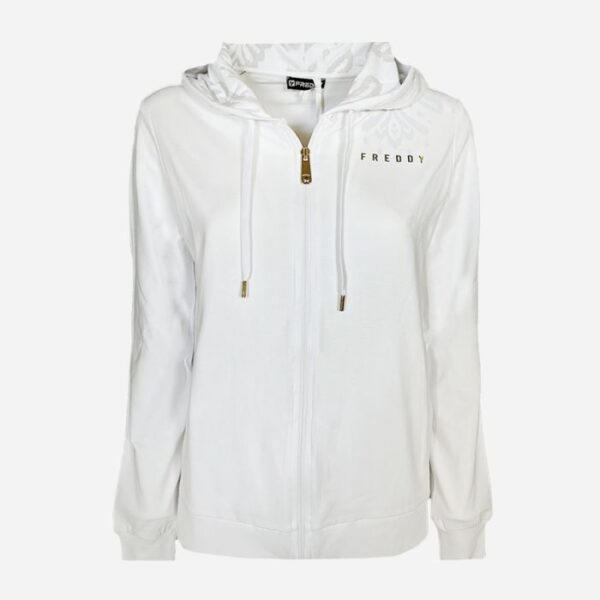 Felpa bianca zip - Freddy