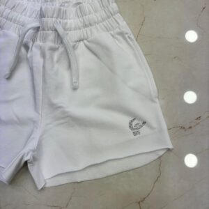 Shorts in cotone bianco