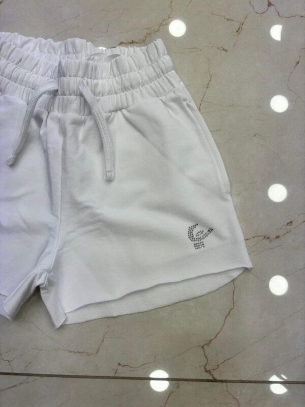 Shorts in cotone bianco