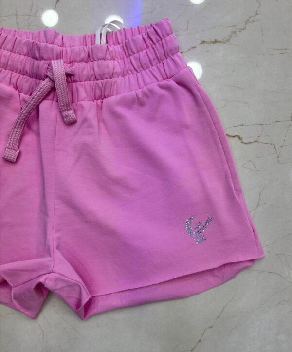 Shorts in cotone rosa