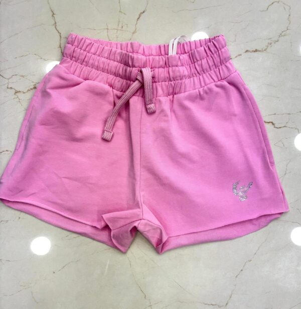 Shorts in cotone rosa - immagine 3