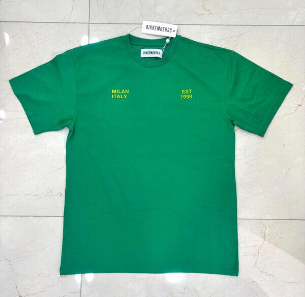 T shirt verde stampa gialla Mens sana - Bikkembergs - immagine 2